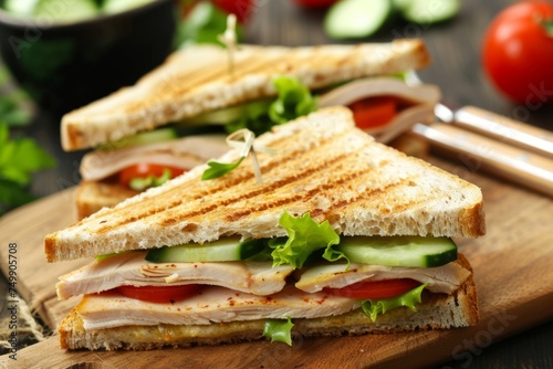 Tasty sandwich american breakfast cheese ham meal snack lunch grilled gourmet simple dish healthy eating fast food salad tasty delicious bread bacon fresh hamburger toast meat meal panini lettuce