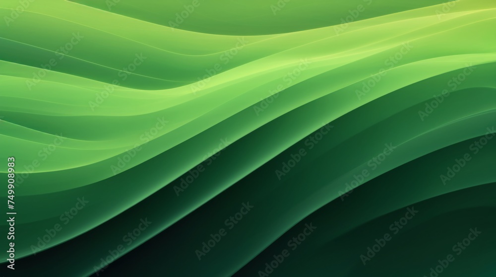 Fototapeta premium Dynamic emerald abstract currents swirl on a digital canvas 