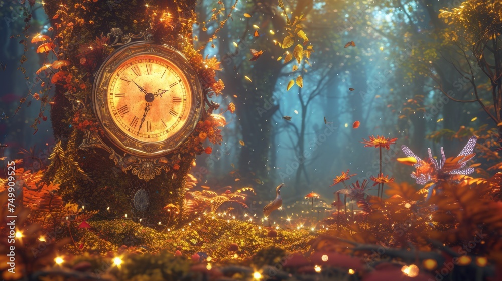 Magical journey through time in the enchanted forest