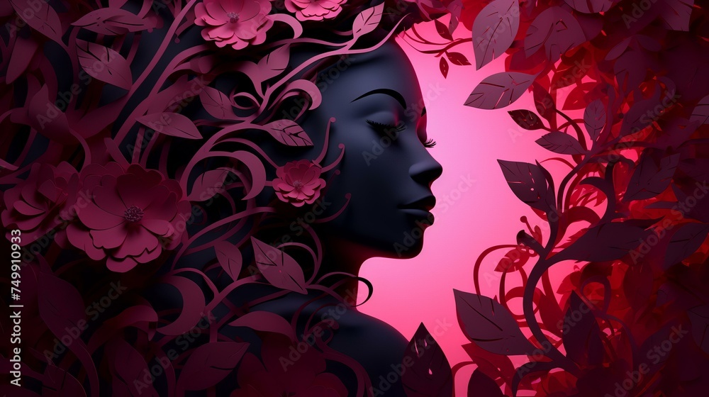 An artistic depiction featuring a silhouette