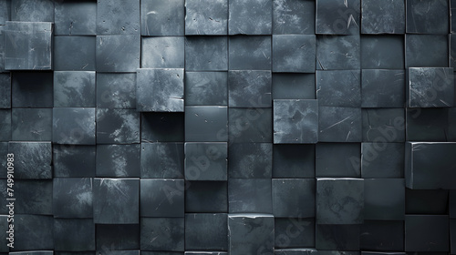 Black stone wall texture background. Black stone wall texture. Black stone wall background   Pattern of Mosaic Tiles in anthracite Colors. Top view Marble tiles wall texture background  Floor tiles   