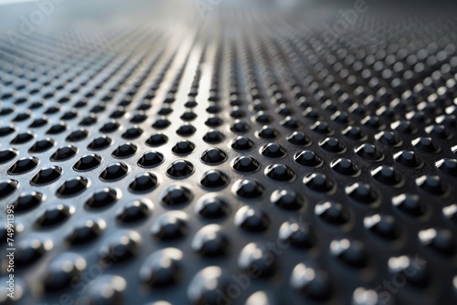 Dotted Metal Plate Background: Three-Dimensional Carbon Texture