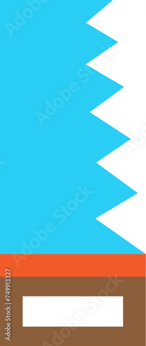 Carpentry tool saw hacksaw. Construction professional tools and equipment of highly qualified specialist. Simple flat vector isolated on white background