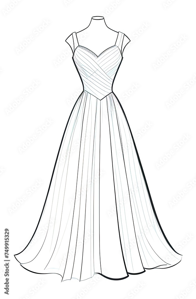 art sketching of beautiful dress Sketch background. coloring page for coloring book for kids, teens, adult art sketching of beautiful dress Sketch background. coloring page for coloring book for kids, teens, adult