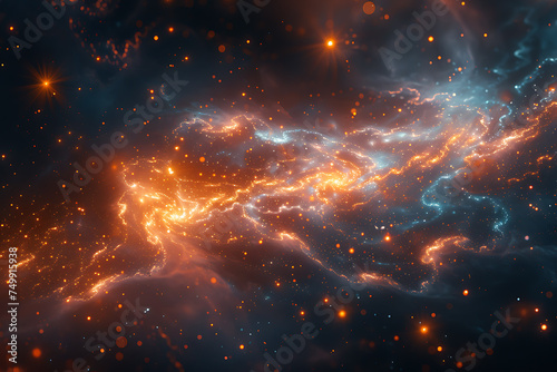 futuristic space nebula, deep space 