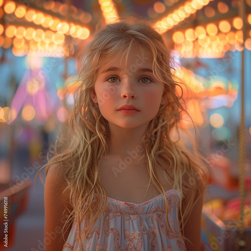 girl on carousel © Daria Dranyk