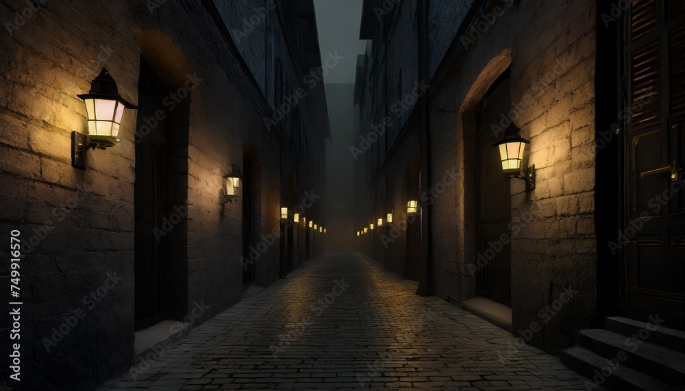 dark alleys where it is dangerous to walk