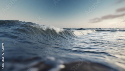 baltic sea blue sky wave sea and close up on waterbreak photo