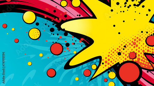 Comic polka dot speech bubbles, comic art illustration background