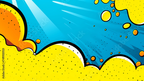 Comic polka dot speech bubbles, comic art illustration background