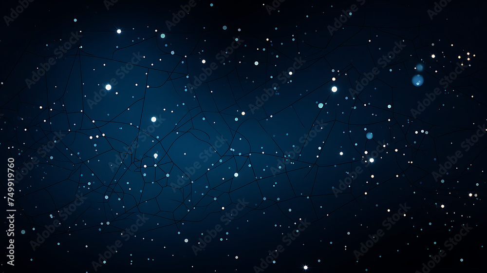 A vector image of a constellation in the night sky.