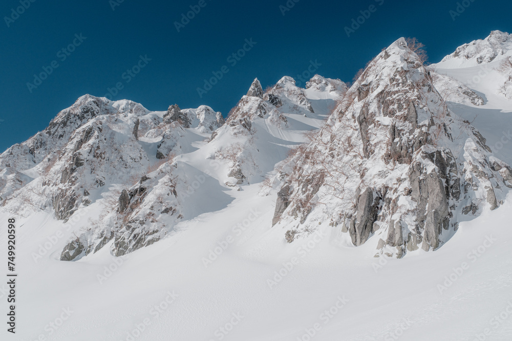 幻想的な冬山の景色