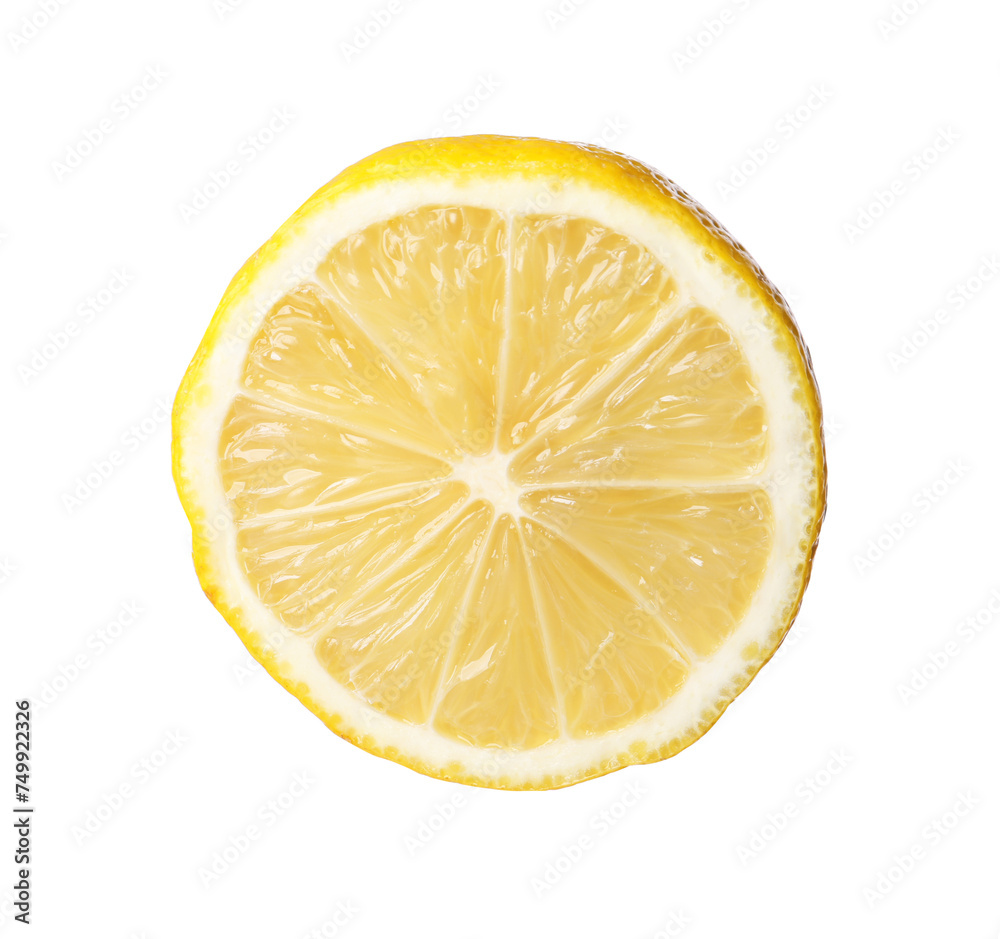 Citrus fruit. Sliced fresh ripe lemon isolated on white Citrus fruit. Sliced fresh ripe lemon isolated on white