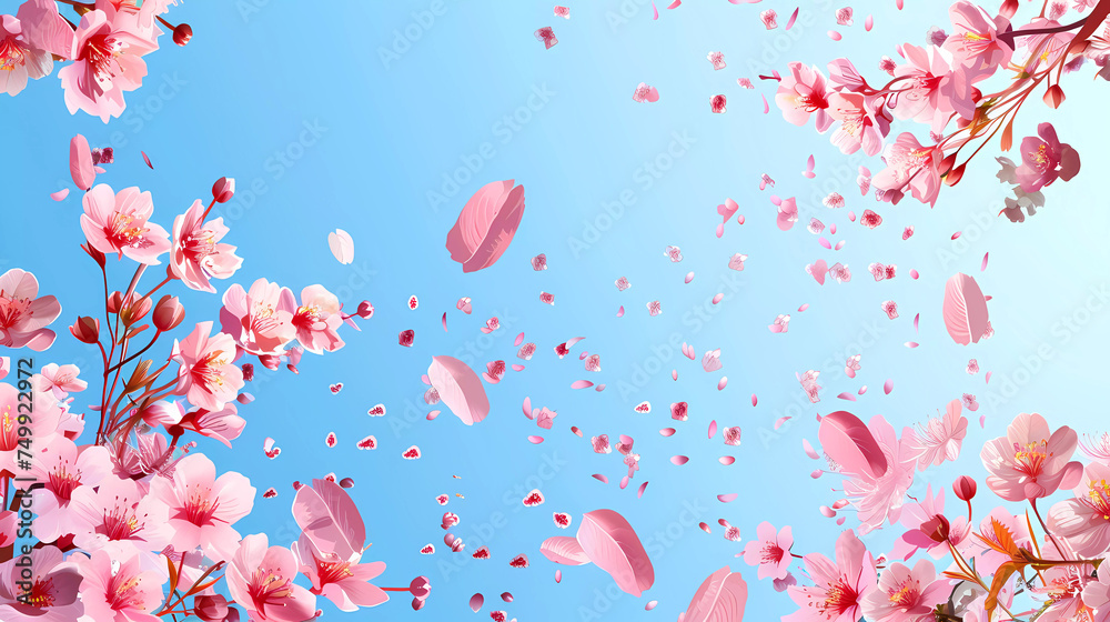 Pink Cherry blossom background.vector illustration. Pink Cherry blossom background.vector illustration.
