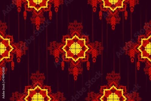 Bohemian Chic Handmade Ikat Fabric Pattern Unveiling Timeless Asian Tradition and Artistry.