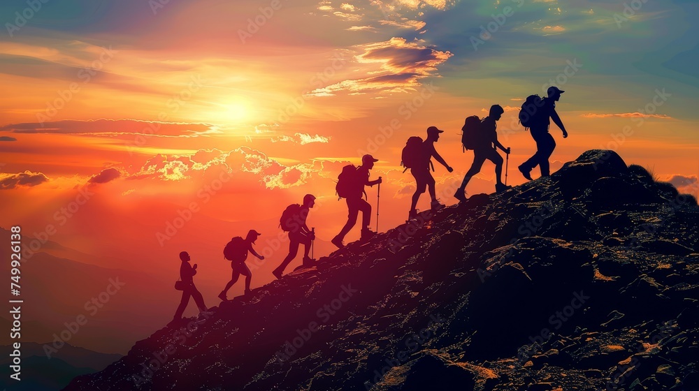 Obraz premium Effective leadership and team management for organizational growth Focus on communication, motivation, and conflict resolution