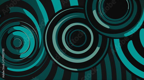 Black and Teal retro groovy background presentation design