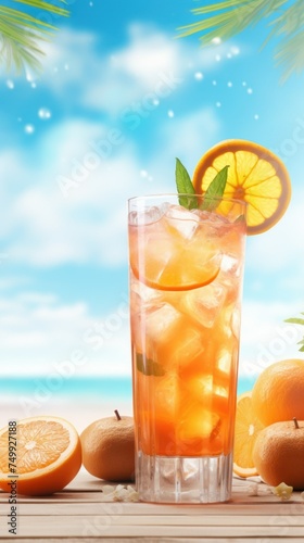 photo for stock photo. summer soft drinks in the heat with space for text banner