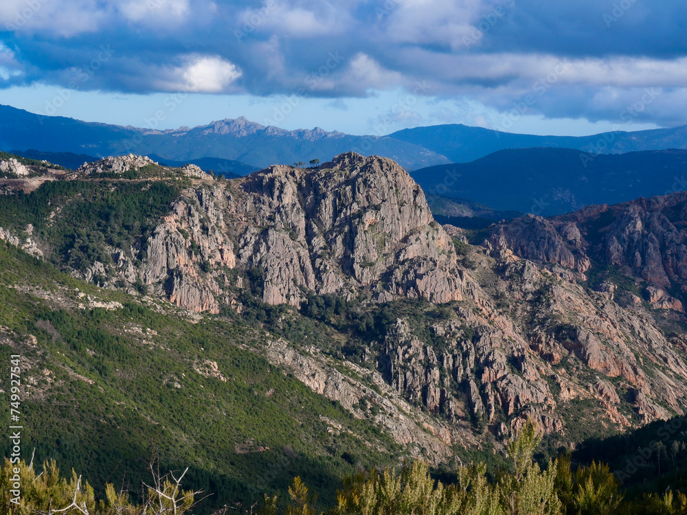 Naklejka premium Corse- Randonnée - Monte San Petru - Montagne