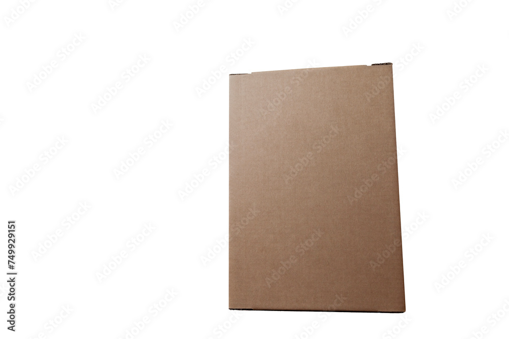 Cardboard box. Isolated object. Box in perspective. Packaging concept. Delivery concept. Cardboard box. Isolated object. Box in perspective. Packaging concept. Delivery concept.