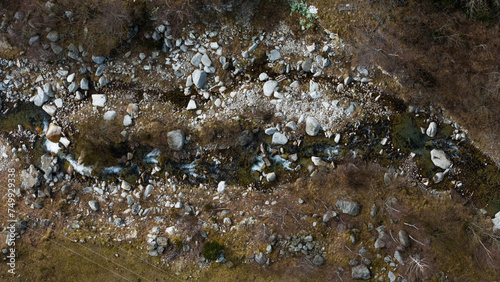 Drone view of a river