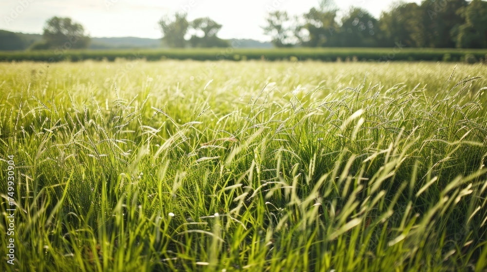 Obraz premium Big grass in farm. Generative AI