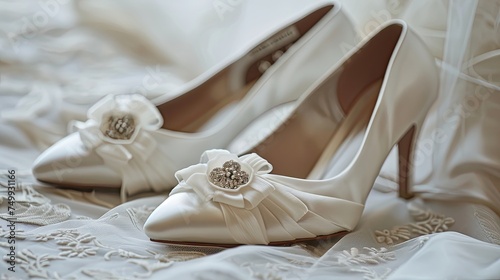 Bridal shoes. Generative AI