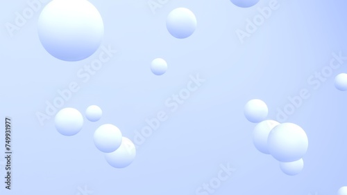 3d rendering blue background with floating bubbles. Abstract wallpaper. Dynamic wallpaper. Modern cover design. 3D illustration.