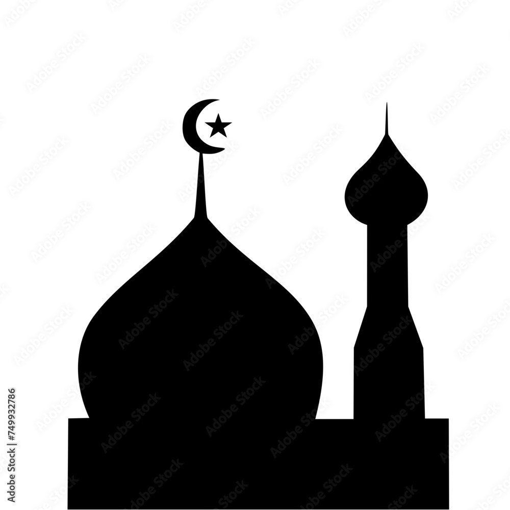 Dome Mosque Vektor Illustration Dome Mosque Vektor Illustration
