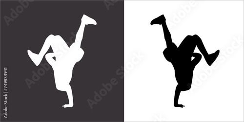 Illustration vector graphics of breakdance icon