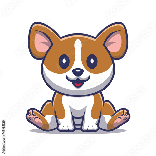 animal pet vector illustration. with fully editable