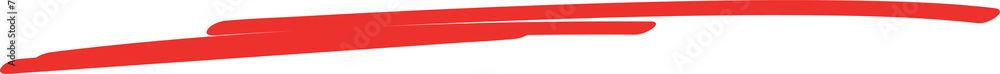 Obraz premium Red Hand Drawn Underline Marker