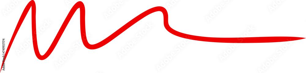 Red Hand Drawn Underline Marker Red Hand Drawn Underline Marker