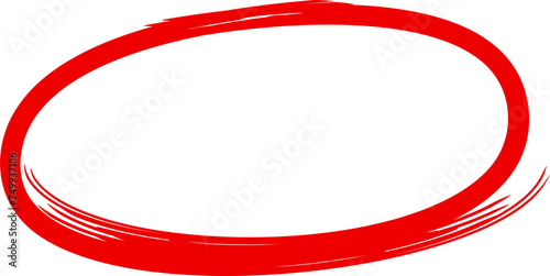 Red Hand Drawn Circle Highlight