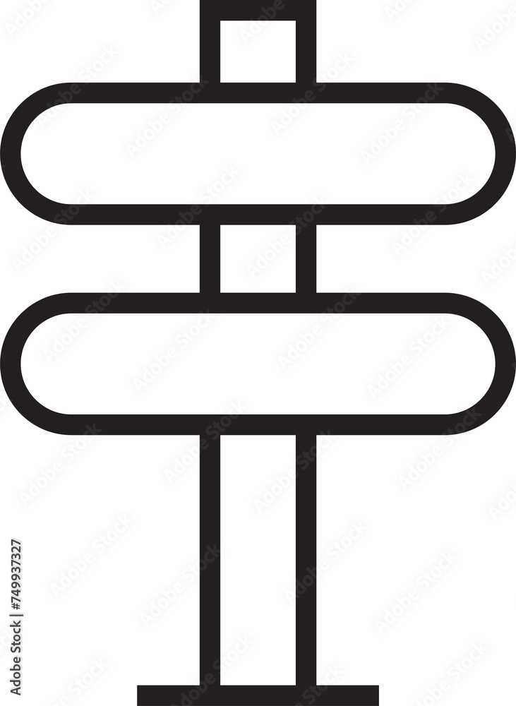 Street Guidepost Icon Street Guidepost Icon