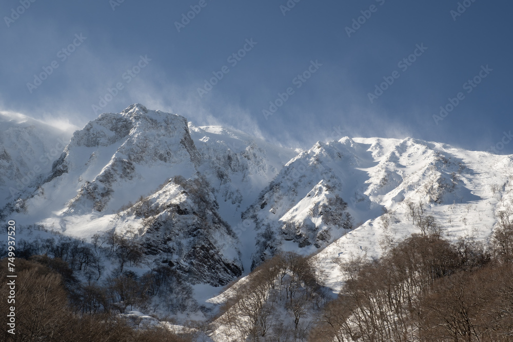 美しい冬山の景色