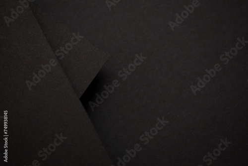 Abstract geometric 3d black paper background