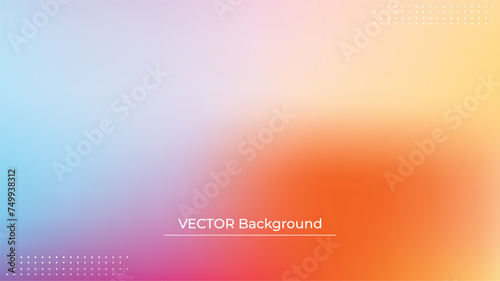 Wallpaper Mural Smooth and blurry colorful gradient mesh background. Modern bright rainbow colors. Easy editable soft colored vector banner template. Premium quality Torontodigital.ca