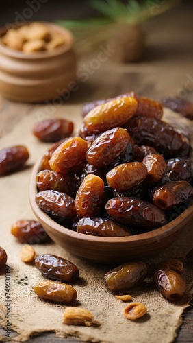 Dried date palm fruits or kurma, Ramadan food