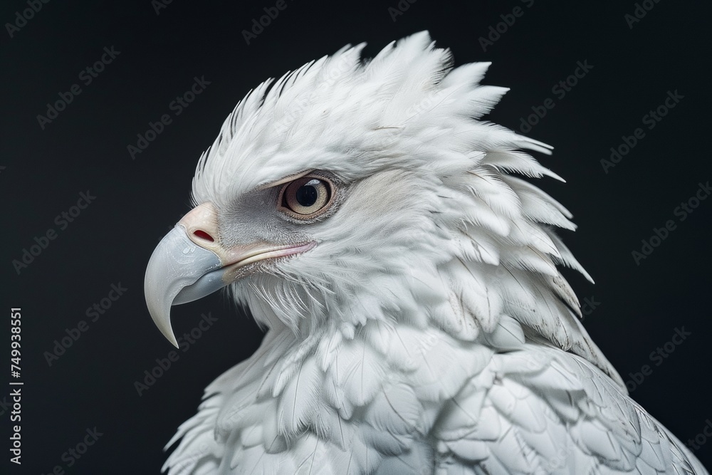 Close up of a eagle on a black Background