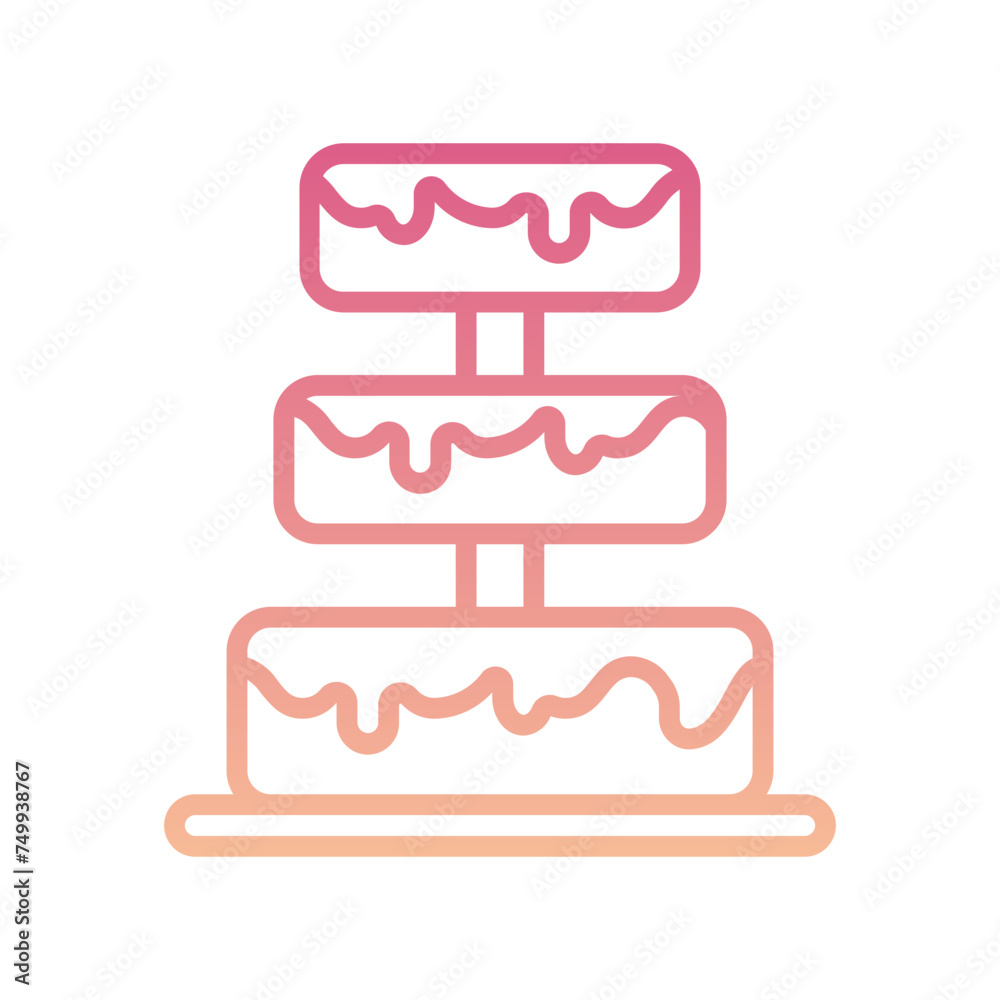 Wedding Cake Gradient Linear Style Wedding Cake Gradient Linear Style
