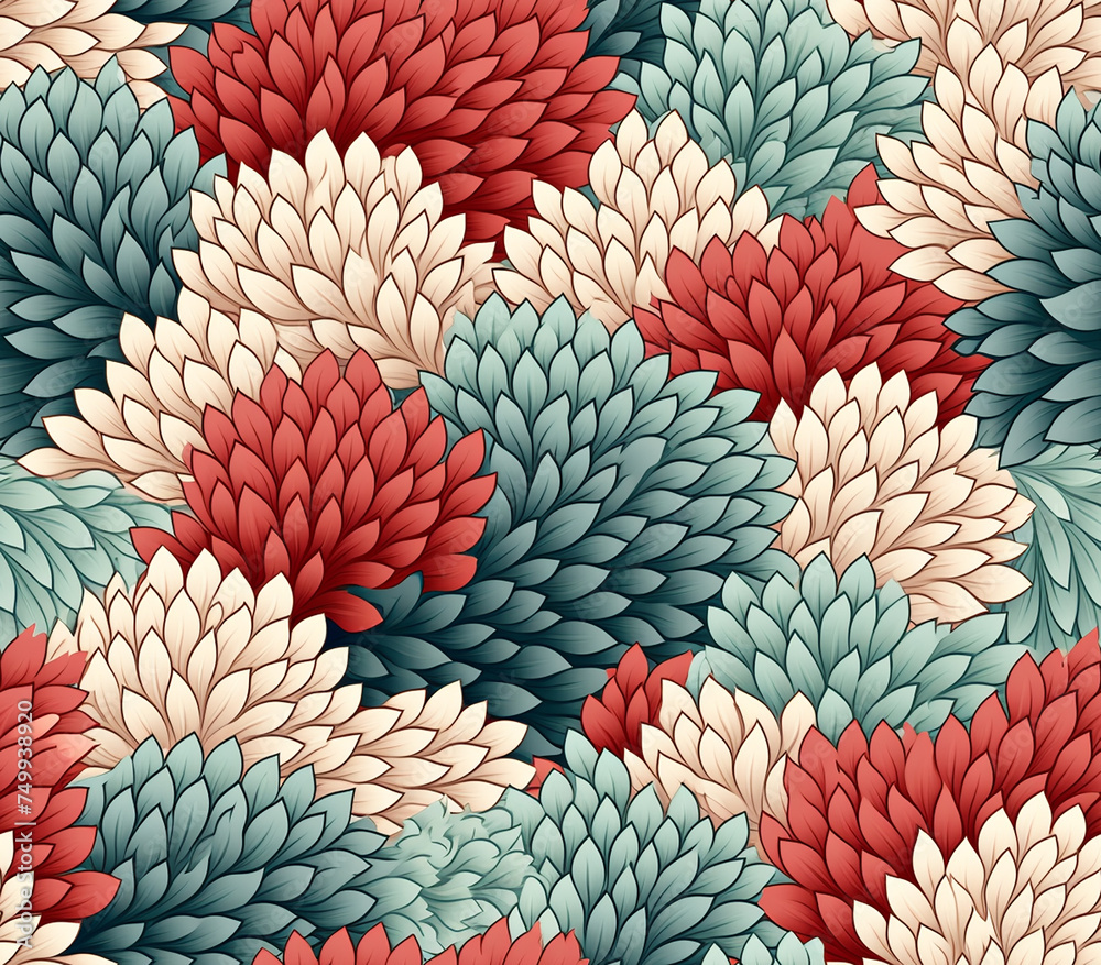Fototapeta premium Leaves weave a calming pattern, perfect for natural designs