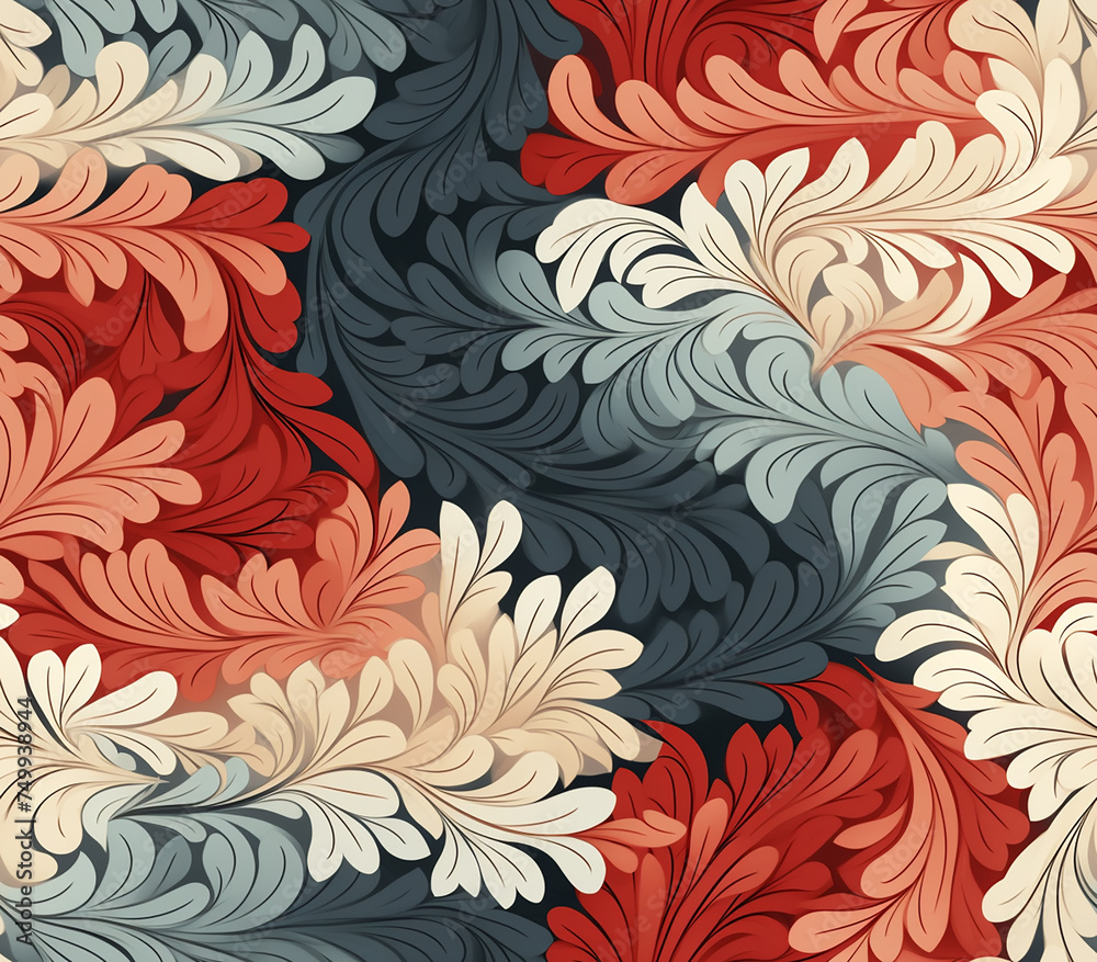Leaves weave a calming pattern, perfect for natural designs
