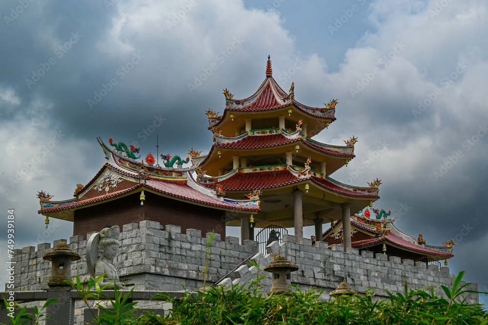 Fototapeta premium 500 statue chinese-buddhist temple in batam Indonesia