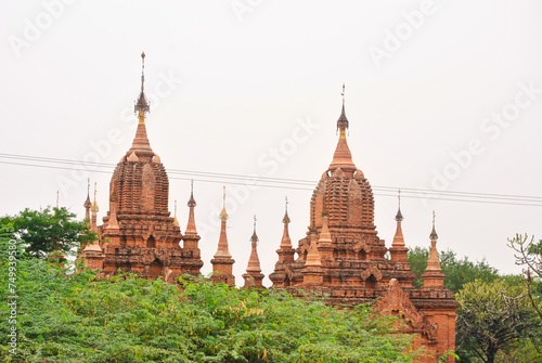 The Ancient Twins Pagoda in Bagan Myanmar