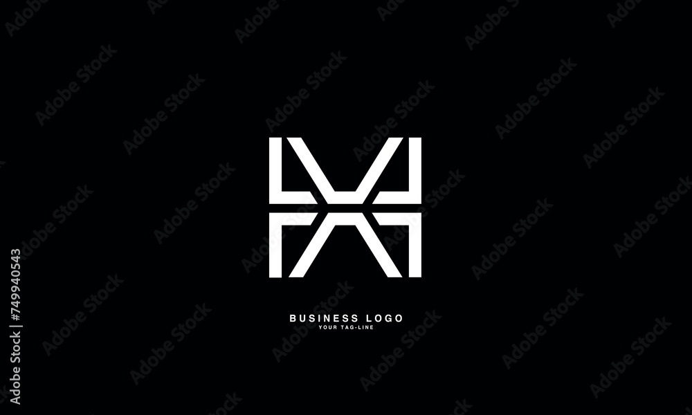 HX, XH, H, X, Abstract Letters Logo Monogram HX, XH, H, X, Abstract Letters Logo Monogram