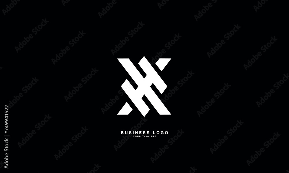 HX, XH, H, X, Abstract Letters Logo Monogram HX, XH, H, X, Abstract Letters Logo Monogram