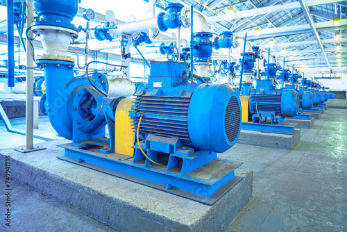 Petrol pump station in petrochemical technology, carbon steel instalation.