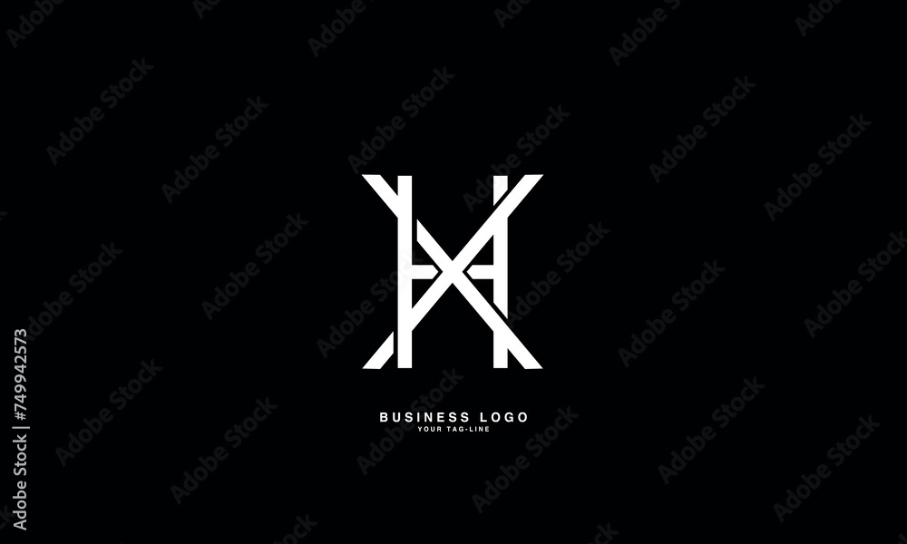 HX, XH, H, X, Abstract Letters Logo Monogram HX, XH, H, X, Abstract Letters Logo Monogram