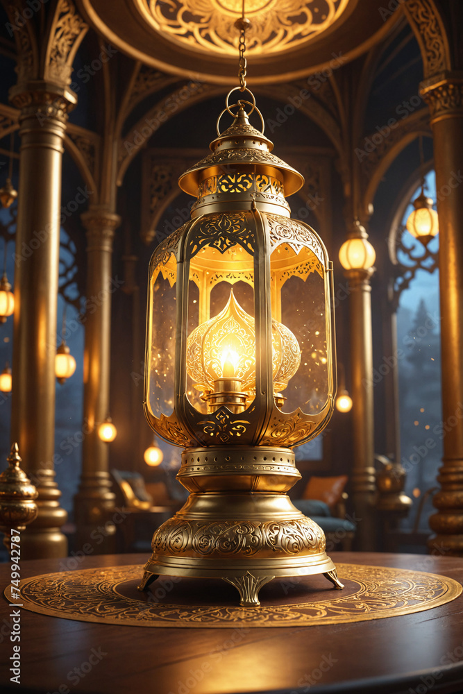 Ramadan golden lantern Ramadan golden lantern